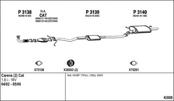 Система выпуска ОГ FENNO KI808