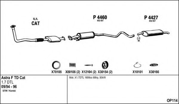 Система выпуска ОГ FENNO OP114