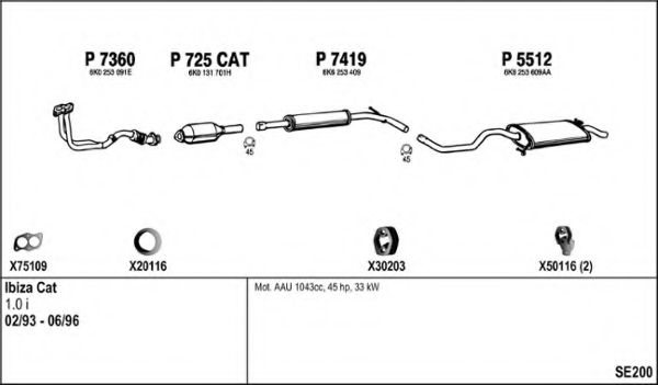 Система выпуска ОГ FENNO SE200