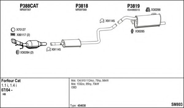 Система выпуска ОГ FENNO SM803