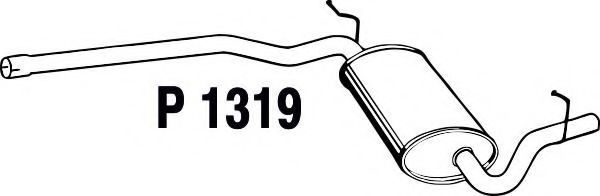 Средний глушитель выхлопных газов FENNO 1319