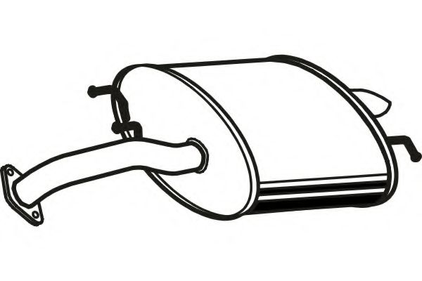 Глушитель выхлопных газов конечный FENNO 3155