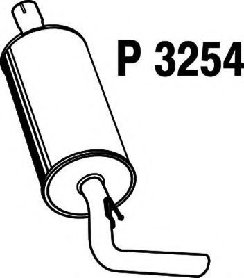 Глушитель выхлопных газов конечный FENNO P3254