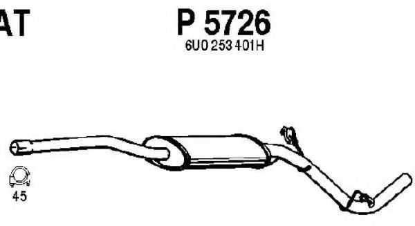 Средний глушитель выхлопных газов FENNO P5726