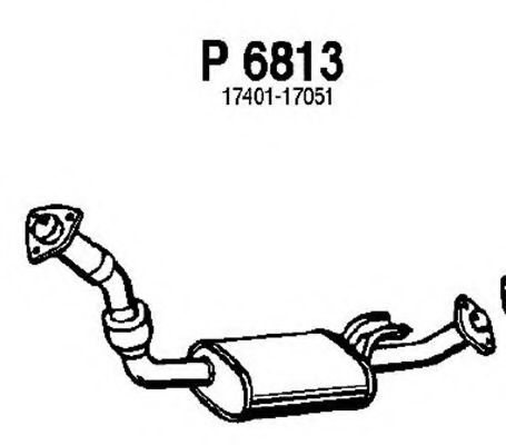 Предглушитель выхлопных газов FENNO P6813