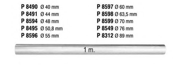 Труба выхлопного газа, универсальная FENNO 8495