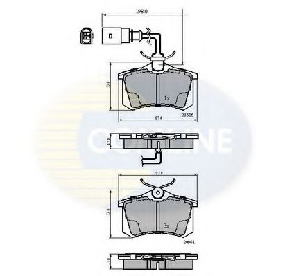 Комплект тормозных колодок, дисковый тормоз COMLINE CBP1797