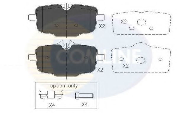 Комплект тормозных колодок, дисковый тормоз COMLINE CBP06072