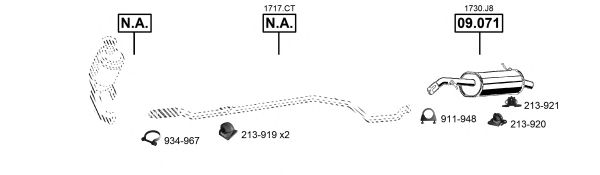 Система выпуска ОГ ASMET CI090945