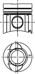 Поршень KOLBENSCHMIDT 128069