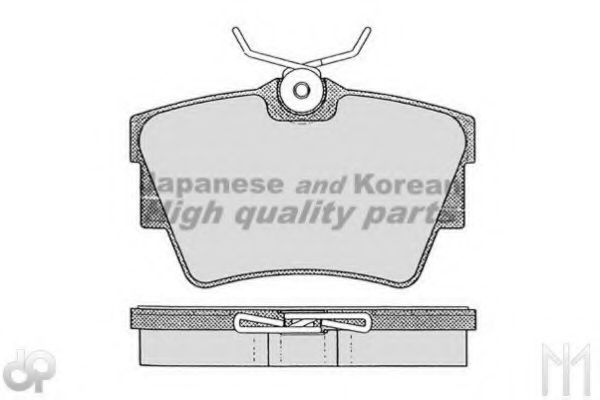 Комплект тормозных колодок, дисковый тормоз ASHUKI 1083-7401A