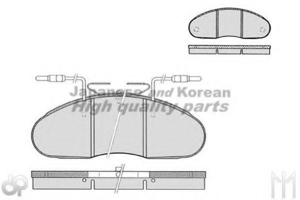 Комплект тормозных колодок, дисковый тормоз ASHUKI N009-22