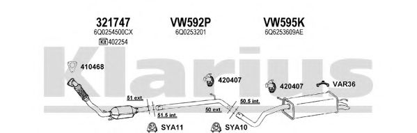 Система выпуска ОГ KLARIUS 780061U