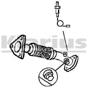 Труба выхлопного газа KLARIUS 301844