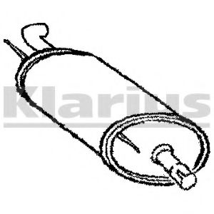 Глушитель выхлопных газов конечный KLARIUS CH17P