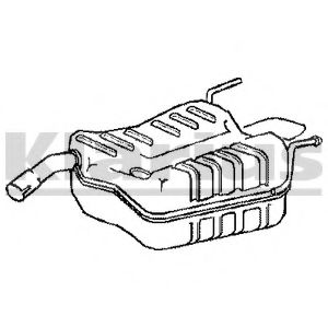 Глушитель выхлопных газов конечный KLARIUS GM456G