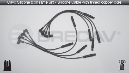 Комплект проводов зажигания BRECAV 01.534