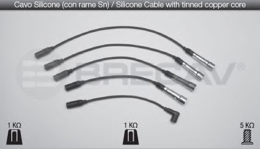 Комплект проводов зажигания BRECAV 02.504