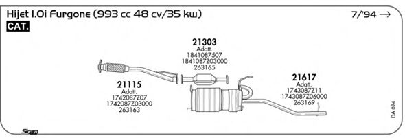 Система выпуска ОГ SIGAM DA024