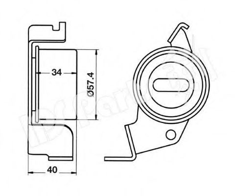 Устройство для натяжения ремня, ремень ГРМ IPS Parts ITB-6537