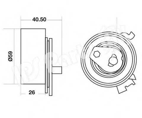 Устройство для натяжения ремня, ремень ГРМ IPS Parts ITB-6W10