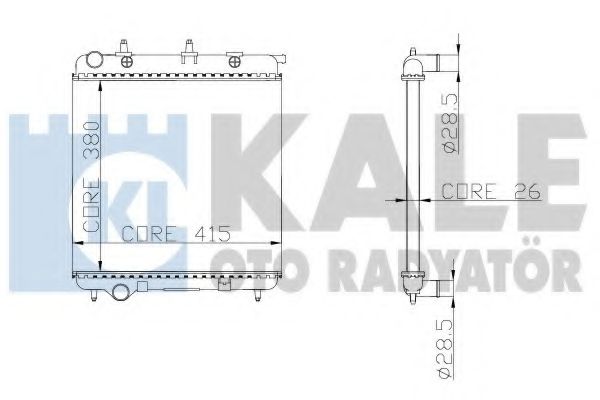 Радиатор, охлаждение двигателя KALE OTO RADYATÖR 297000