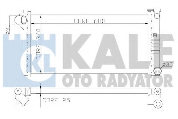Радиатор, охлаждение двигателя KALE OTO RADYATÖR 359600
