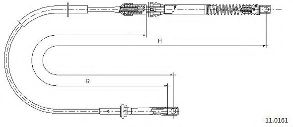 Тросик газа CABOR 11.0161