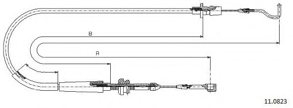 Тросик газа CABOR 11.0823