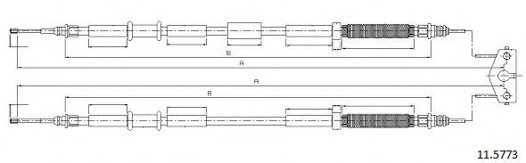 Трос, стояночная тормозная система CABOR 11.5773