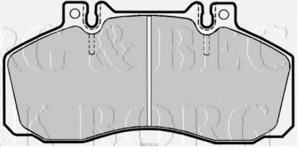 Комплект тормозных колодок, дисковый тормоз BORG & BECK BBP1636