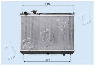 Радиатор, охлаждение двигателя JAPKO RDA333028