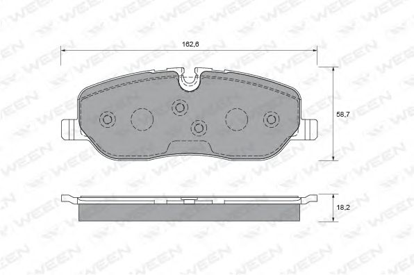 Комплект тормозных колодок, дисковый тормоз WEEN 151-1999