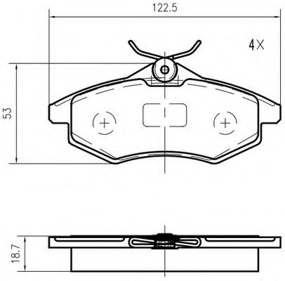 Комплект тормозных колодок, дисковый тормоз VEMA K600400