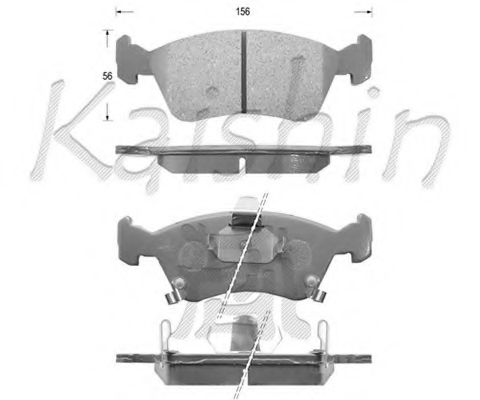 Комплект тормозных колодок, дисковый тормоз KAISHIN D2170