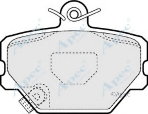 Комплект тормозных колодок, дисковый тормоз APEC braking PAD1095