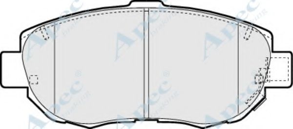 Комплект тормозных колодок, дисковый тормоз APEC braking PAD1096