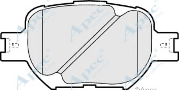 Комплект тормозных колодок, дисковый тормоз APEC braking PAD1180