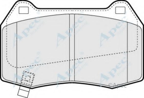 Комплект тормозных колодок, дисковый тормоз APEC braking PAD1368