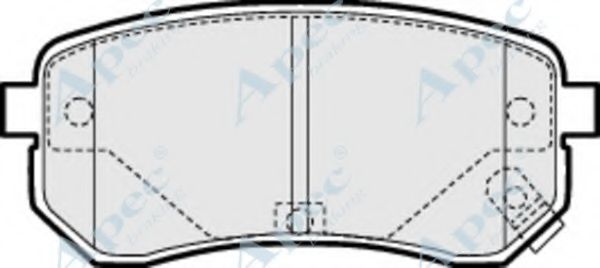 Комплект тормозных колодок, дисковый тормоз APEC braking PAD1442