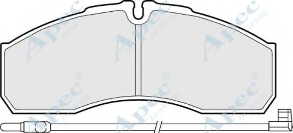 Комплект тормозных колодок, дисковый тормоз APEC braking PAD1495