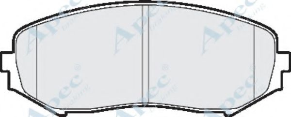 Комплект тормозных колодок, дисковый тормоз APEC braking PAD1596