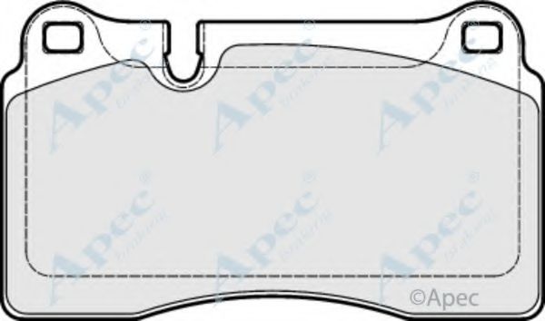 Комплект тормозных колодок, дисковый тормоз APEC braking PAD1849