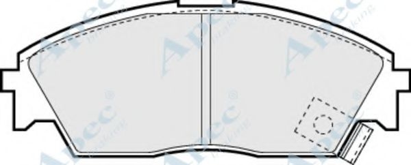 Комплект тормозных колодок, дисковый тормоз APEC braking PAD584
