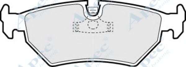 Комплект тормозных колодок, дисковый тормоз APEC braking PAD656