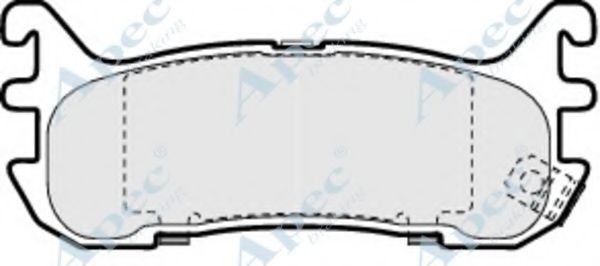 Комплект тормозных колодок, дисковый тормоз APEC braking PAD887