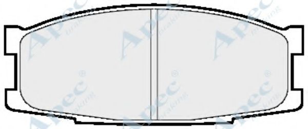 Комплект тормозных колодок, дисковый тормоз APEC braking PAD734