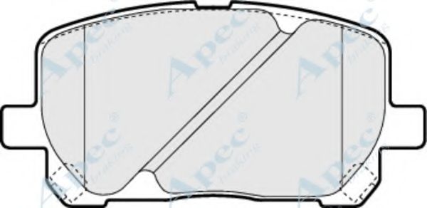 Комплект тормозных колодок, дисковый тормоз APEC braking PAD1332