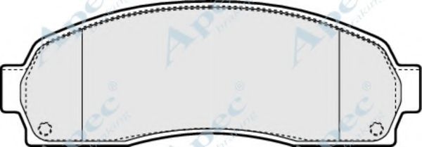 Комплект тормозных колодок, дисковый тормоз APEC braking PAD1381