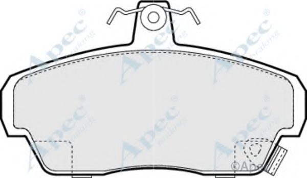 Комплект тормозных колодок, дисковый тормоз APEC braking PAD972